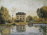Alfred Sisley Factory on the banks of the Seine. Bougival oil painting artist